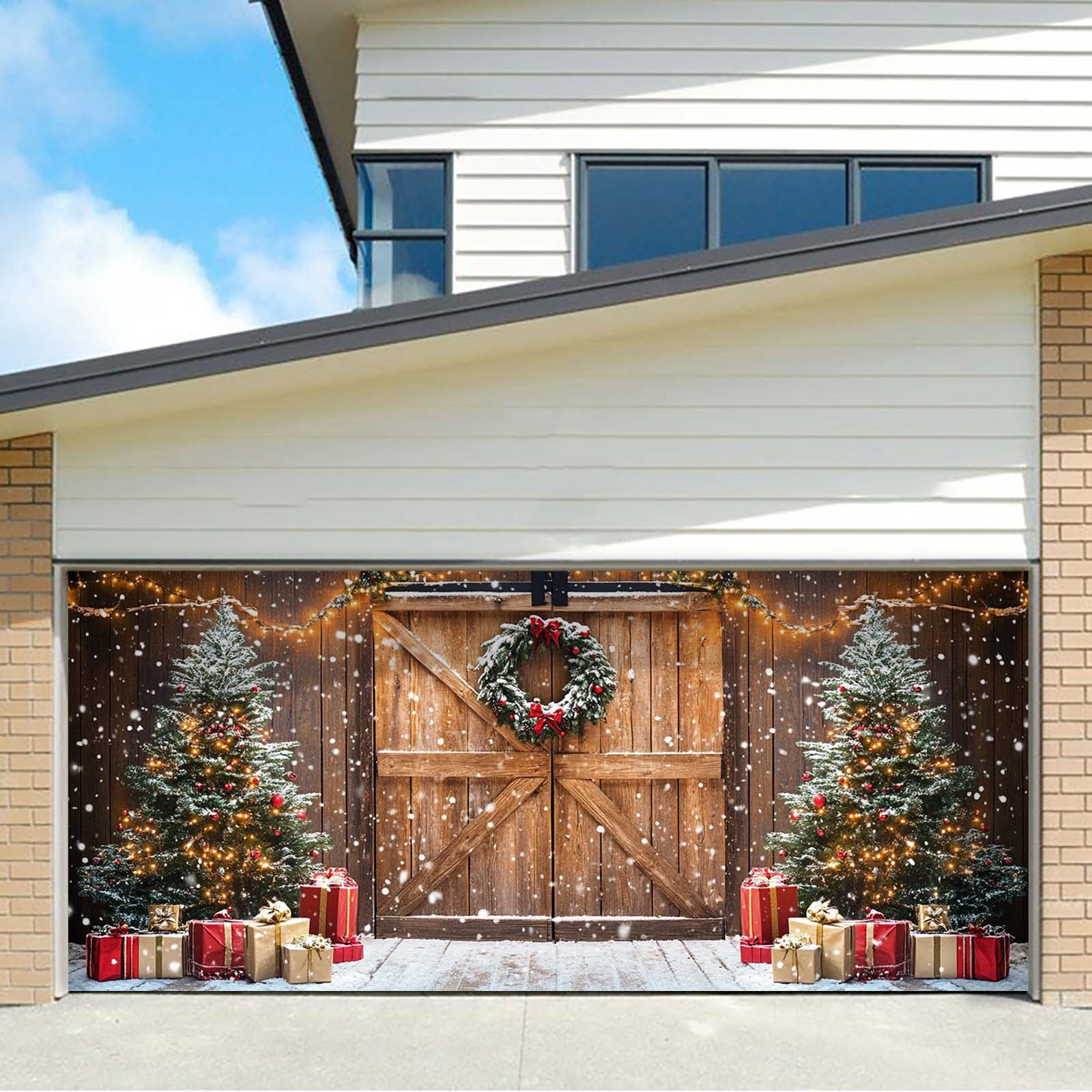 thumbnail image 2 of Banderín Navideño Para Puerta De Garaje. Gran Cubierta Colgante Para Puerta. Decoración Navideña Para Pared De Garaje. Decoración Exterior Para Fiestas., 2 of 2